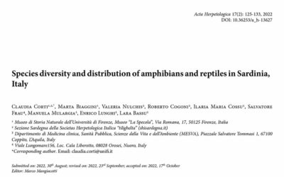 New article published in Acta Herpetologica on distribution of Sardinian herpetofauna