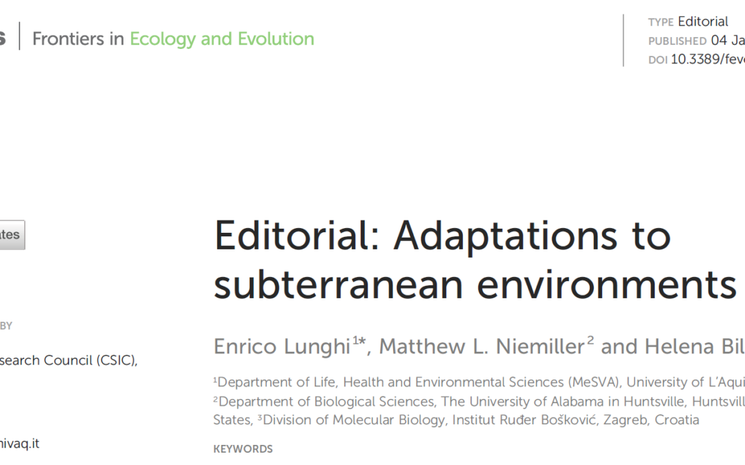 Research Topic: Adaptations to Subterranean Environments